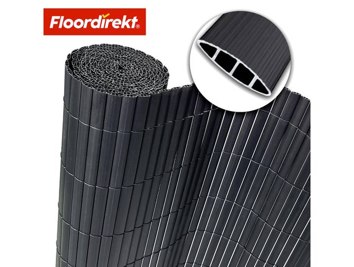 Floordirekt Sichtschutz PVC-Sichtschutz, Grau, Kunststoff, 300x120 cm, Europäischer Sicherheitsstandard, Sonnenschutz, Sichtschutz