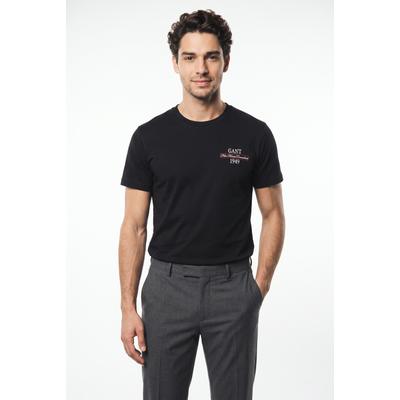 T-Shirt GANT "GRAPHIC", Herren, Gr. 4XL, schwarz, Jersey, Obermaterial: 100% Baumwolle, normal, Rundhals, Shirts T-Shirt