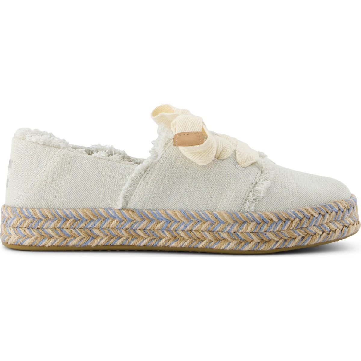 Toms Carolina Lace UP white onyx textured denim/fray 42.5 10021851-42.5