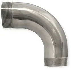 90 Bogen AG/AG BSPP flachdichtend  Edelstahl 316  Außengewinde beidseitig - 2"