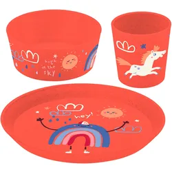 Koziol Kids Kindergeschirr Set 3-tlg. red dreams
