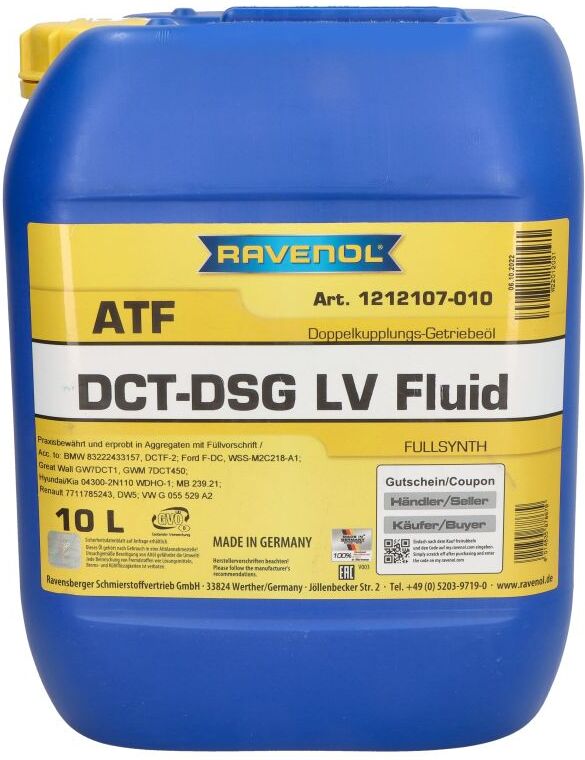 Automatikgetriebeöl RAVENOL 1212107 DCT-DSG LV FUIDE 10L