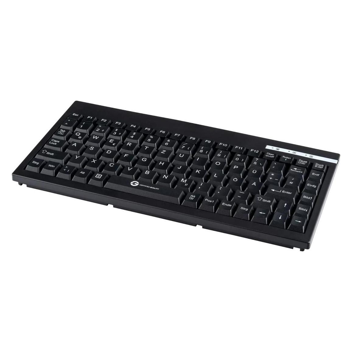 Gett GCQ Cleantype Easy Basic Compact kompakte Tastatur mit Kunststoffgehaeuse 88 Tasten USB Farbe s (DE, Kabelgebunden) (KL29205)