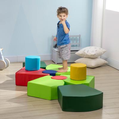 Qaba 10-Piece Foam Climb and Crawl Soft Play Structure Toy Set