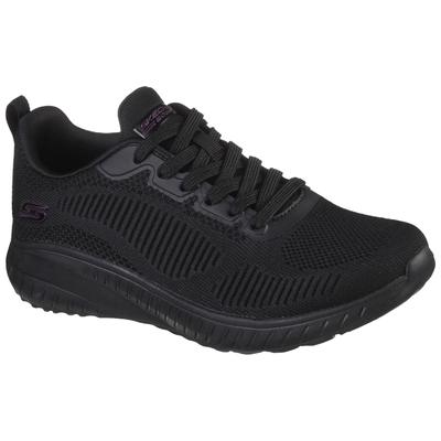 Sneaker SKECHERS "BOBS SQUAD CHAOS FACE OFF", Damen, Gr. 36, Textil, schwarz, Schuhe Sneaker, Freizeitschuh, Halbschuh, Schnürschuh mit Komfort-Innensohle