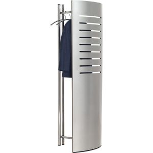 Kerkmann Wandgarderobe tec-art, 6070, Stahl, 60 x 170cm, freistehend, inkl. 5 Bügel, silber