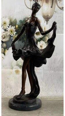 Bronzhaus Tall Classic Dancer Signed Chiparus Bronze Figurine Statue Sculpture Figure Nr