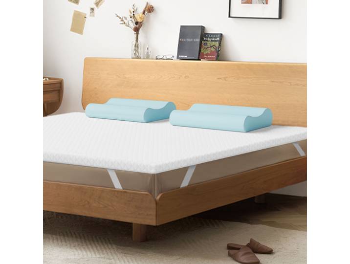 Surmatelas 140*200cm parfait pour chambre WG, surmatelas en mousse à mémoire de forme 7CM avec H1/H2, idéal pour appartements locatifs