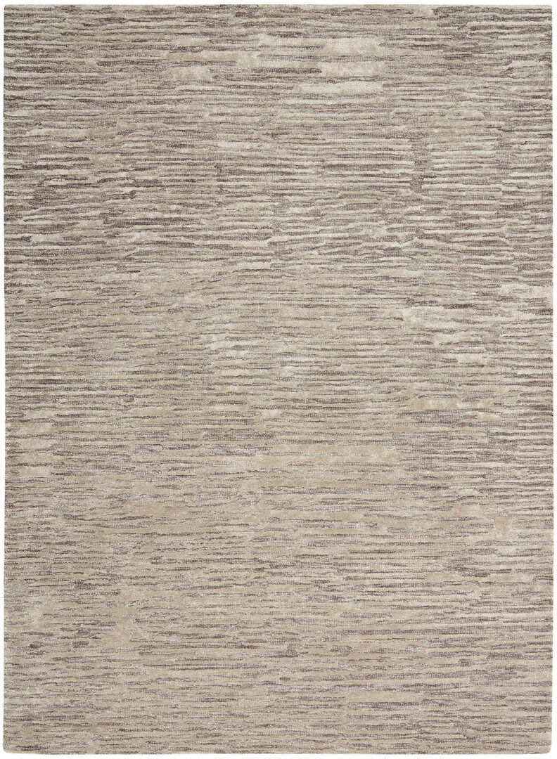 Calvin Klein CK010 LINEAR Striped Hand Woven Area Rug Gray Rectangle 236 x 297cm