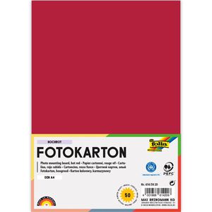 Folia Fotokarton 6145020 hochrot A4 300g 50 Blatt