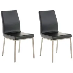 CLP 2er Set Esszimmerstühle Colmar   Farbe: schwarz