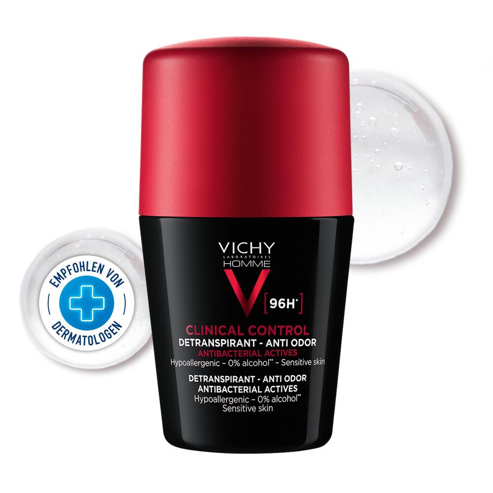 Vichy Homme Deo Clinical Control 96h Roll-on 50 ml Creme