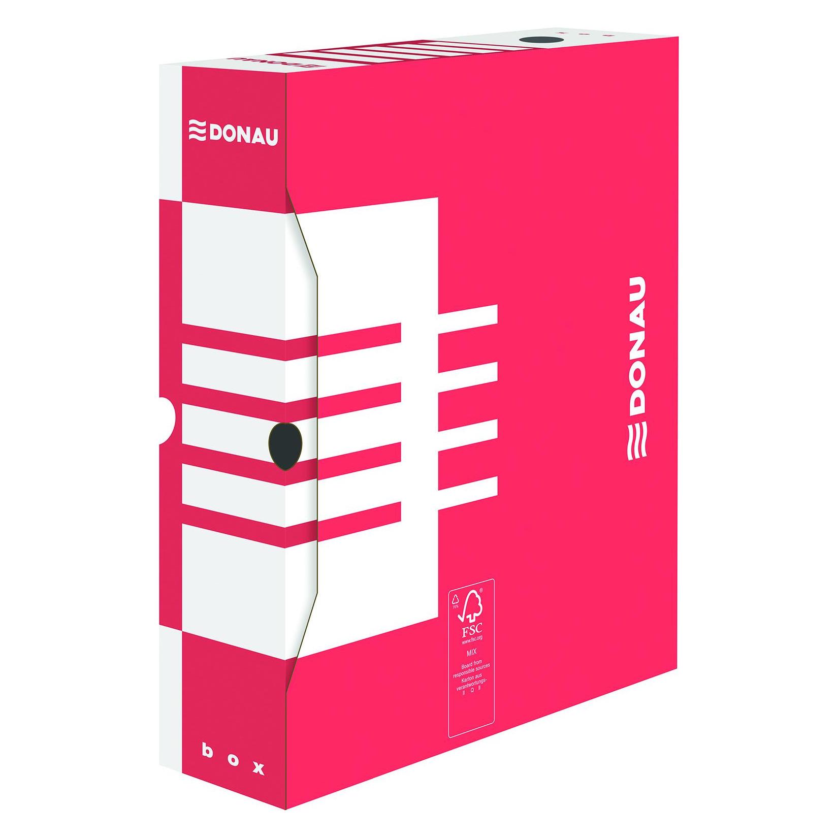Donau Archivbox, karton, a4/80mm, rot (A4) (47273563)
