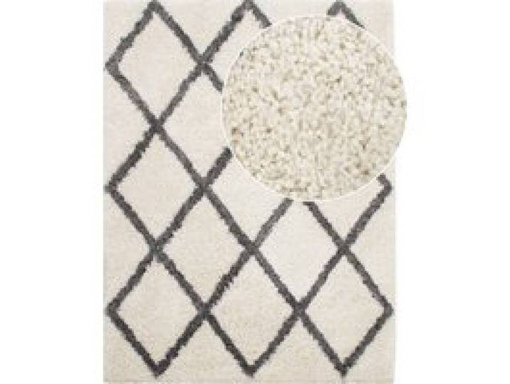 Tapis à poils longs Arizona blanc-anthracite 80x150 cm