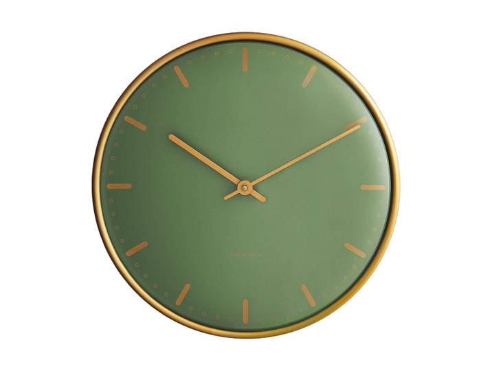 Arne Jacobsen Clocks Arne Jacobsen City Hall Wanduhr Grün, Ø29 cm