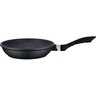 Bratpfanne GSW "Gourmet Granit", schwarz (schwarz, graphit), H:6cm Ø:28cm, Pfannen, Bratpfanne, mit VITAFLON GRANIT Antihaft-Versiegelung, Induktion