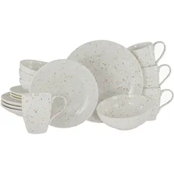 Kombiservice Confetti Weiss Creme, 16-teilig