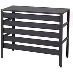 PROREGAL Alu Verkleidung für Klimaanlage/Wärmepumpe | HxBxT 73x90x38cm | Abdeckung Schutzgitter Pflanzenregal | Grau | Metall