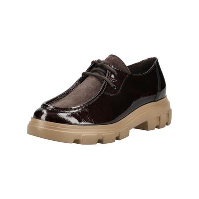 Schnürschuh PAUL GREEN "Paul Green Halbschuhe Leder", Damen, Gr. 39, Leder, moro, Schuhe Schnürschuh