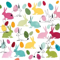 Servietten RABBITS & EGGS (LB 33x33 cm) - LB 33x33 cm