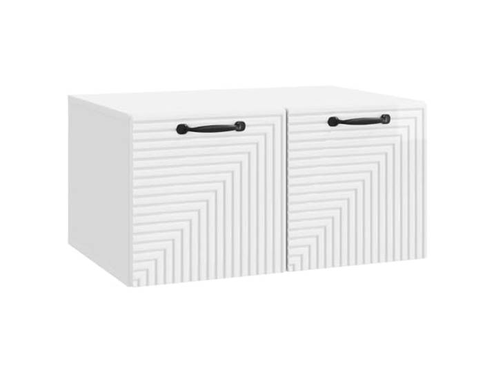 Makastle Wand-TV-Schrank Hochglanz Weiß 59,5x41x30 cm