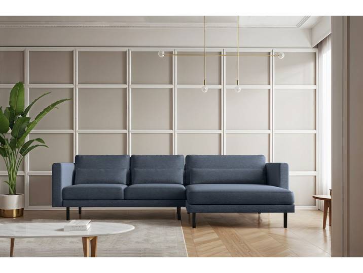 Kaiser Möbel Ecksofa L-form Dani modern und geräumig Stoff Poso und Verita, Zwei Stoffe, breite Farbpalette, komfortabel, geräumig