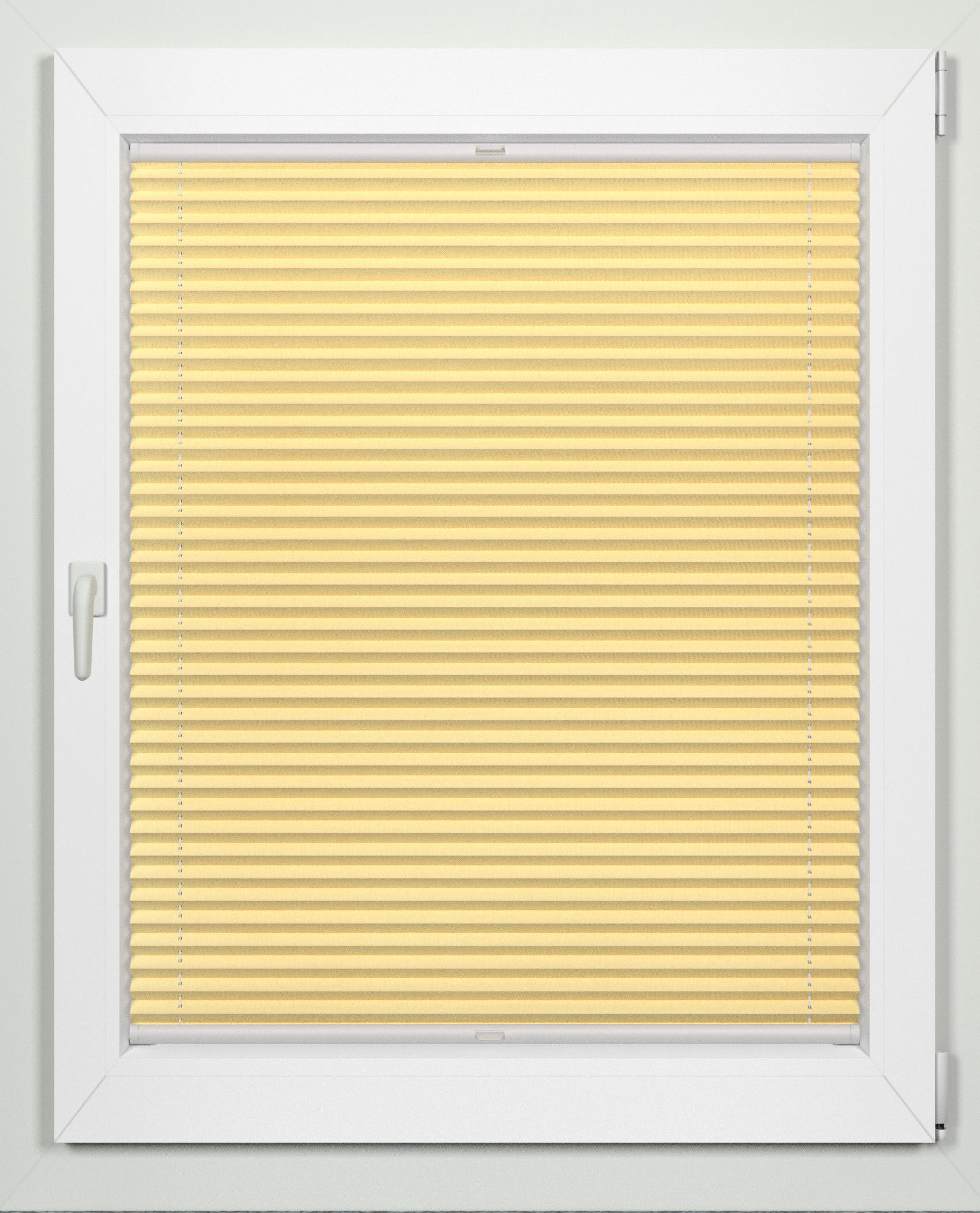 Plissee INDEKO "simple, mit Bohren, nach Maß, verspannt", gelb (senfgelb), B:93cm H:100cm, Plissees, nach Maß