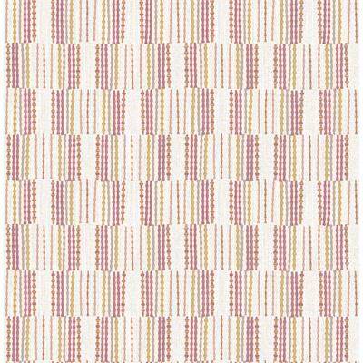 A-Street Prints Burgen Orange Geometric Linen Wallpaper