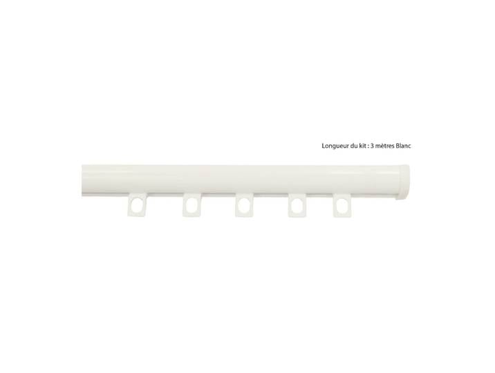 Tringle rail pour rideau L.3 m - Blanc