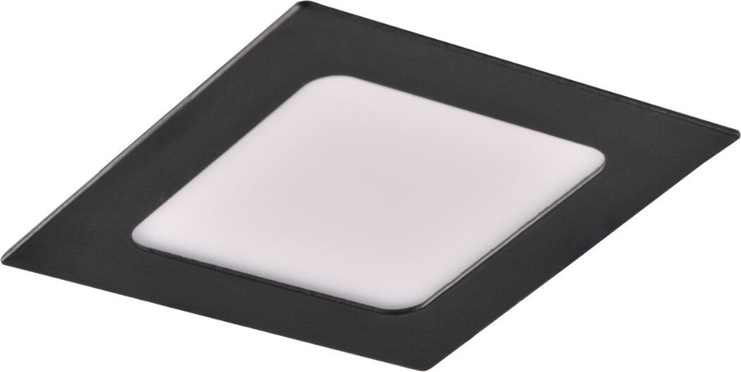 Polux RIGEL Inbouw LED-armatuur, vierkant, zwart, neutrale lichtkleur, 4,8W, 12 cm
