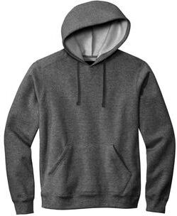 Volunteer Knitwear VL130H Chore Fleece Pullover Hoodie in Charcoal Heather size Large   Cotton/Polyester Blend