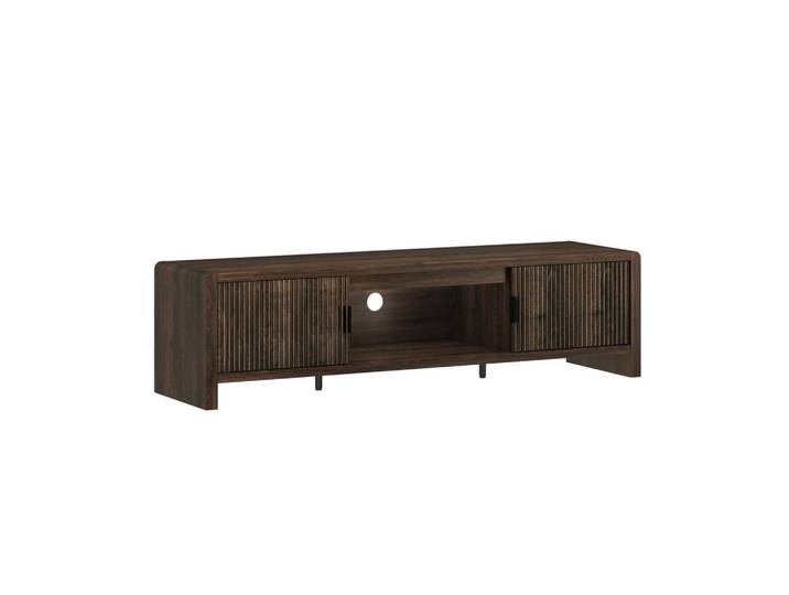 [en.casa] Fernsehschrank Lukkodso, Walnussfarben, Holzwerkstoff, Rechteckig, 150x40x40 cm, Wohnzimmer, TV Möbel, Lowboards, Lowboards stehend