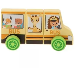 Trefl: Tiny Tails Magnetischer Holzschulbus
