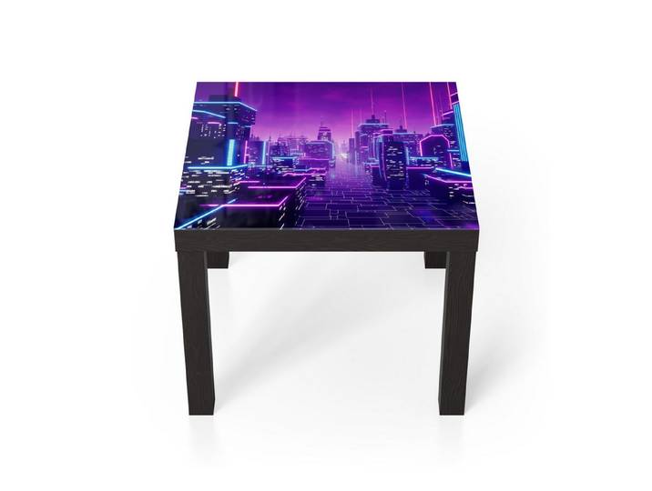 DEQORI Couchtisch 'Futuristische Visionen', Glas Beistelltisch Glastisch modern