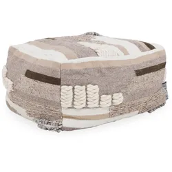 Hocker HARPER Yakka (BHT 80x80x45 cm) - beige - BHT 80x80x45 cm