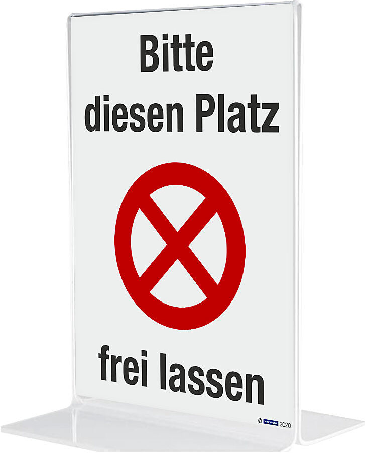 Tischaufsteller, gerade, Polystyrol, Format DIN A6 hoch, VE 5 Stk magnetoplan