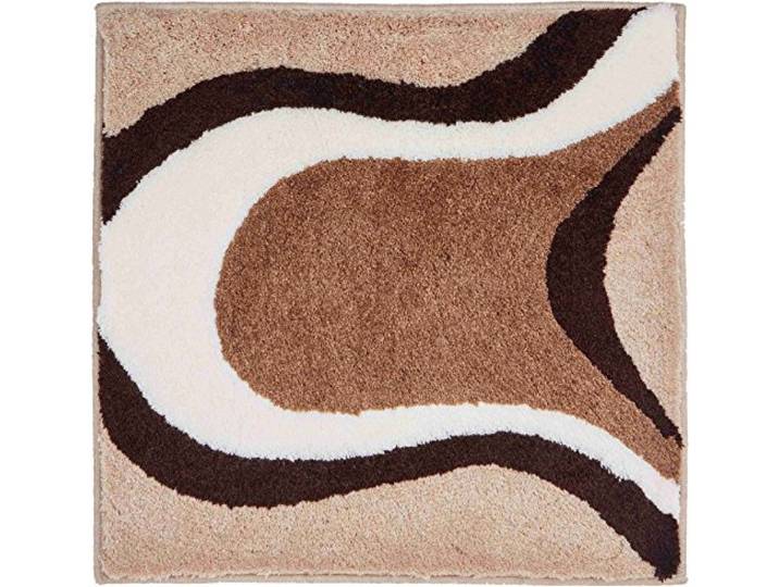Grund Tapis de Bain Design COLANI\, Ultra Doux et Absorbant\, Antidérapant\, 5 Ans de Garantie\, Colani 11\, Petit Tapis 60x60 cm\, Beige