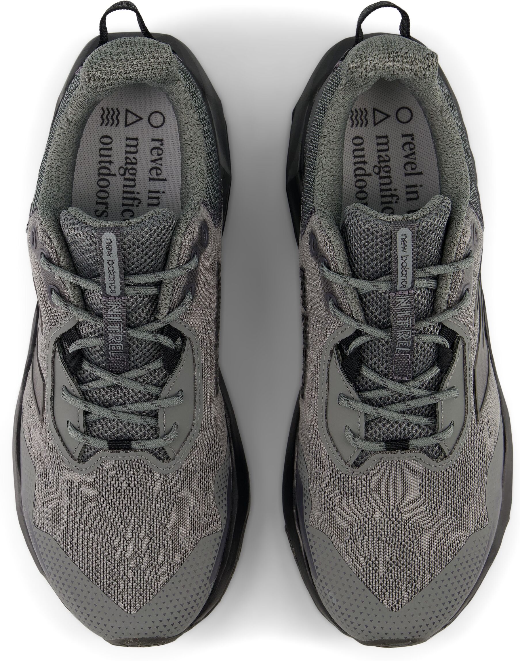 Trailrunningschuh NEW BALANCE "Nitrel", Herren, Gr. 42,5, grau (magnet, harbor grau), Synthetik, Textil, Schuhe Trailrunningschuh, Trailrunning-Schuhe für leichte Trails magnet, harbor grau 42,5