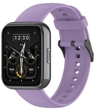 United Realme Watch Silicone Watch Band Soft Replacement Strap Comfortable Sports Wristband light Purple