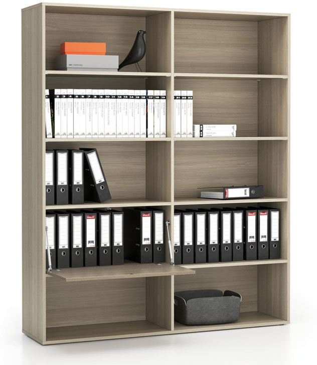 PLAN Breites Büroregal LAYERS, 1 Box, 1582 x 400 x 1905