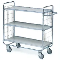 Etagenwagen Serie 100, max. 200 kg mit 3 Etagen Transportwagen, 1380x460x1120 mm