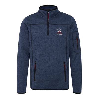 Outdoorjacke FQ1924 "Troyer FQBirk", Herren, Gr. L, blau (navy blazer melange), Obermaterial: 100% Polyester PES., Pullover Outdoorjacke