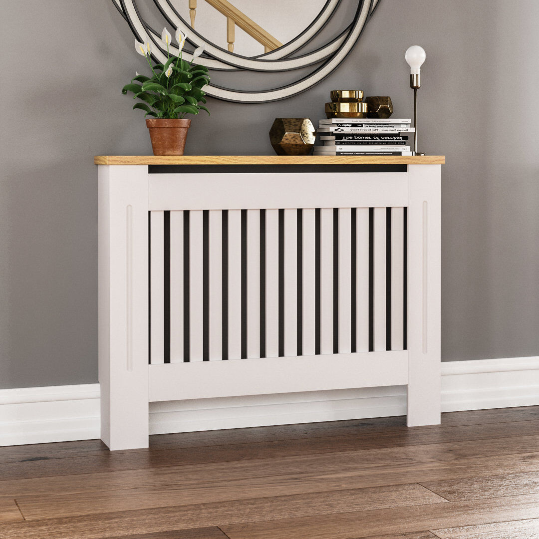 August Grove Beacsfield Radiator Cover White 83.3cm H x 111cm W x 19cm D