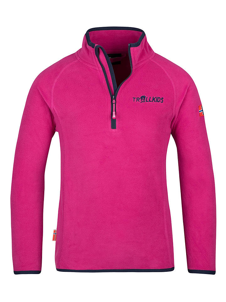 Trollkids Fleecepullover "Nordland" in Pink - 104