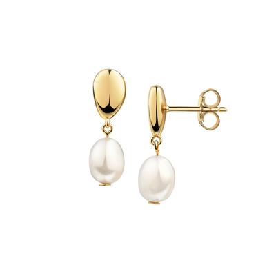 Paar Ohrstecker FIRETTI "Schmuck Geschenk Silber 925 Ohrschmuck Ohrringe", gold (gelbgoldfarben, weiß), Damen, 5mm, Perlen Silber 925 (Sterlingsilber), Perlen, Silber 925 (Sterlingsilber), mit Süßwasserzuchtperle