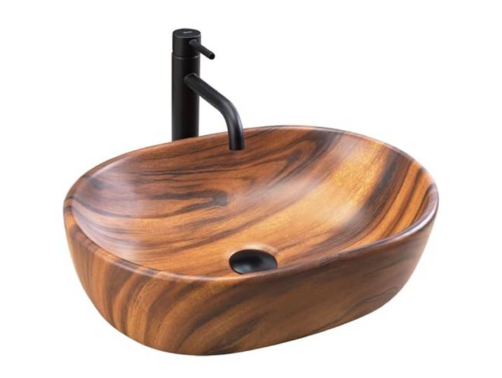 Rea U5060, Wastafel op aanrecht AMELIA WOOD MATT, Wood