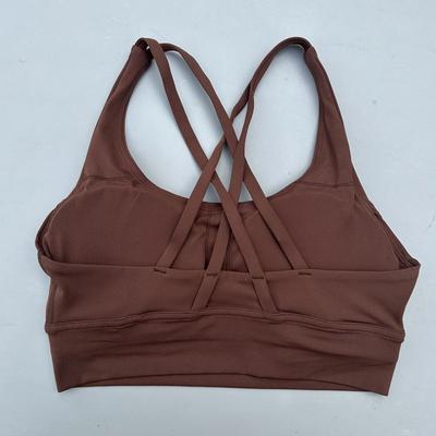 Uplifted Finds High Strength Shockproof Cross Back Yoga Fitness Vest chestnut m