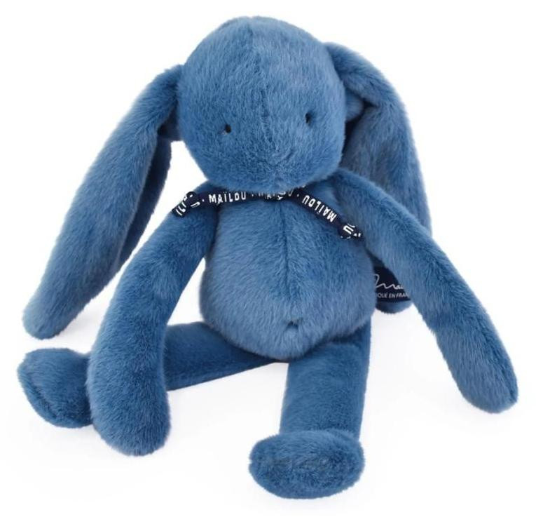Maïlou Tradition Pluche konijn intens blauw 37 cm