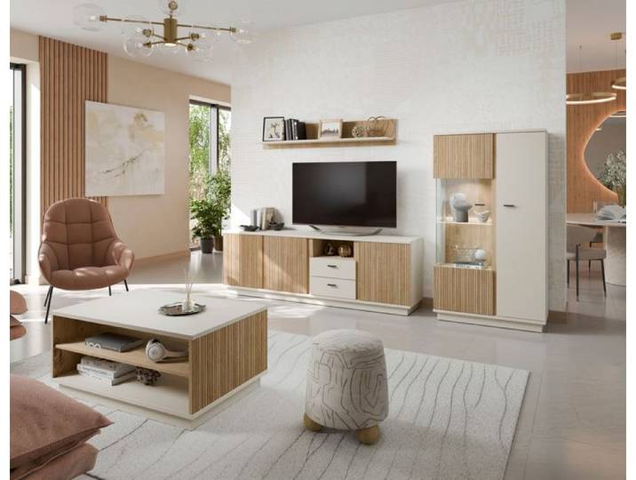 Vitrine Mosano Eiche Holzoptik