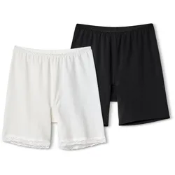 Tchibo - 2 Radler-Shorts - Damen - Gr. S - schwarz